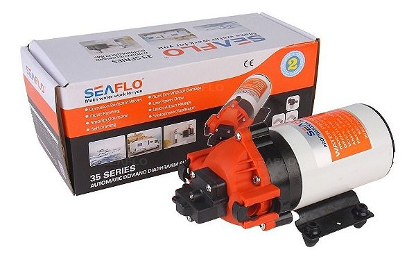 Bomba Seaflo Automática Pressurizada 2 Gpm 80 Psi 12 Volts