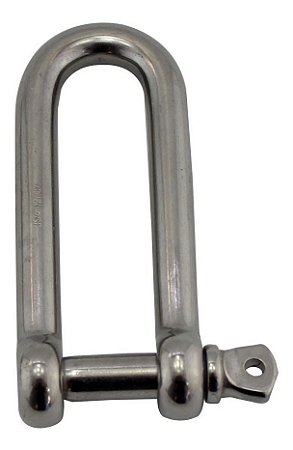 Tornel Manilha Longa Reta Em Aço Inox 10 X 80 Mm Carga 37 Kn