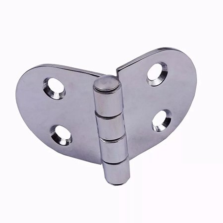Dobradiça Em Aço Inox 316 Oval 40 X 75Mm Para Portas Janelas