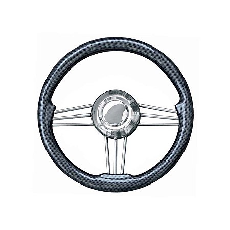 Volante T14cf Náutico Carbon Luxo Com 9 Raios Refoçado 35 Cm