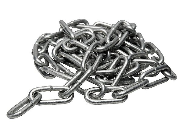 Corrente galvanizada a frio 2,5mm Din 763 elo longo soldado