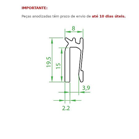 Dissipador de Calor modelo HS 0820