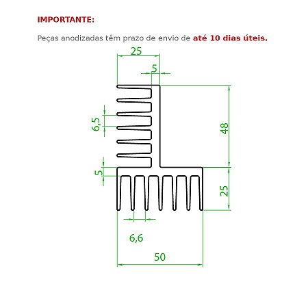 Dissipador de Calor modelo HS 5073