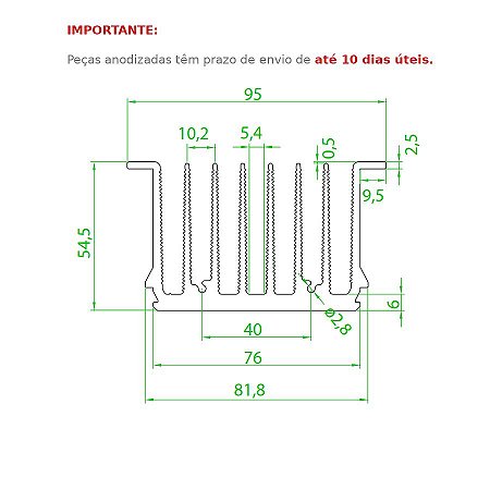 Dissipador de Calor modelo HS 9555