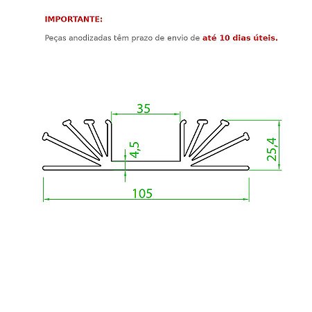 Dissipador de Calor modelo HS 10526