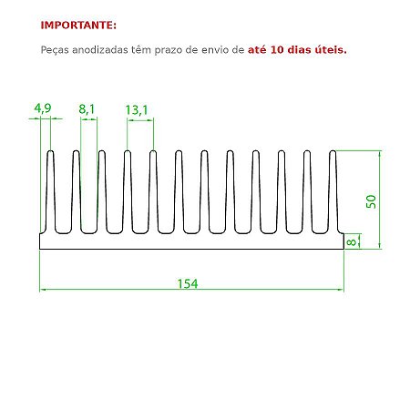 Dissipador de Calor modelo HS 15450