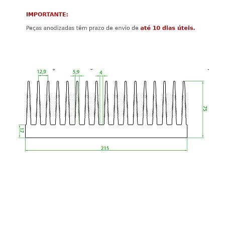 Dissipador de Calor modelo HS 21575
