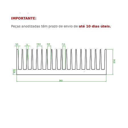 Dissipador de Calor modelo HS 26574