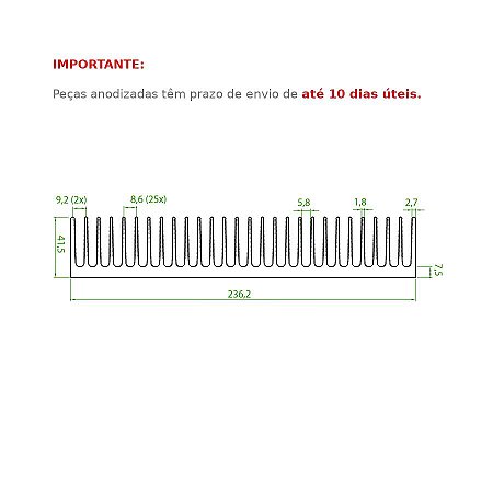 Dissipador de Calor modelo HS 23742