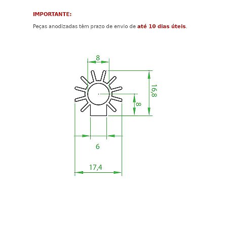 Dissipador de Calor modelo HS 1818
