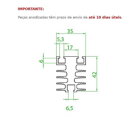 Dissipador de Calor modelo HS 3542