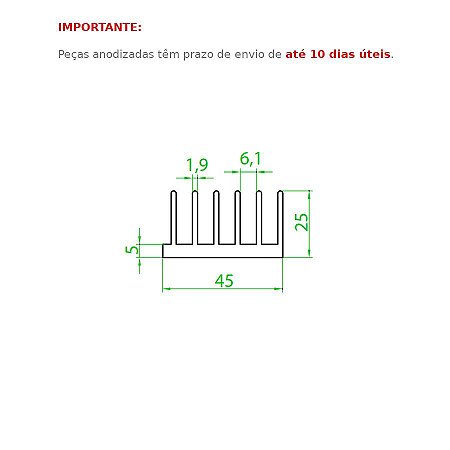 Dissipador de Calor modelo HS 4425