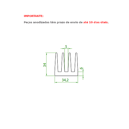 Dissipador de Calor modelo HS 3434