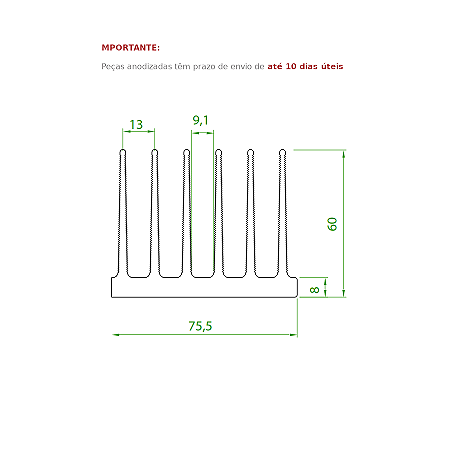 Dissipador de Calor modelo HS 7660