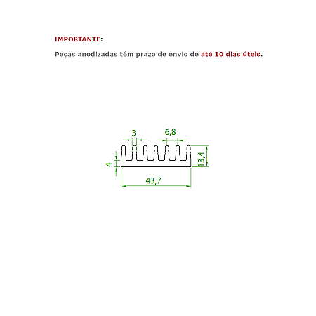 Dissipador de Calor modelo HS 4413
