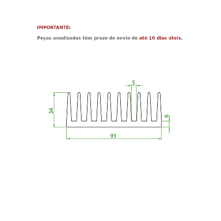 Dissipador de Calor modelo HS 9334