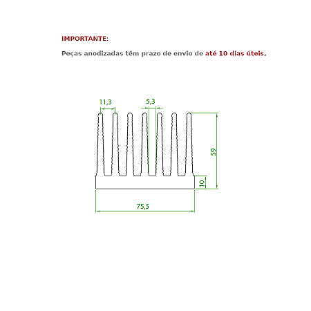 Dissipador de Calor modelo HS 7659