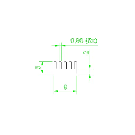 Dissipador de Calor modelo RDD 0905-09 FT SA