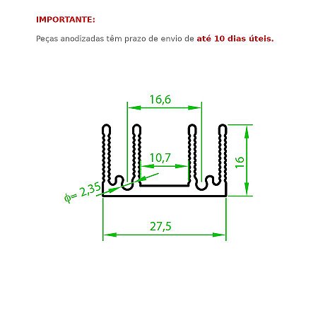 Dissipador de Calor modelo HS 2816