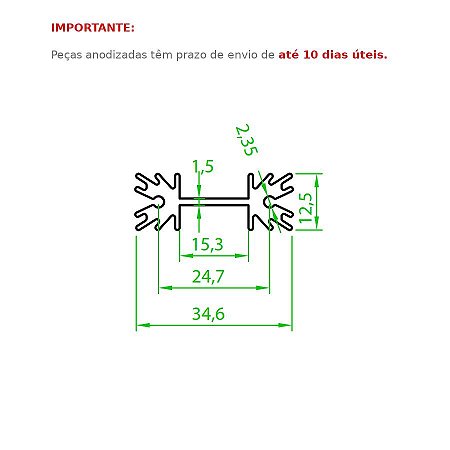 Dissipador de Calor modelo HS 3512