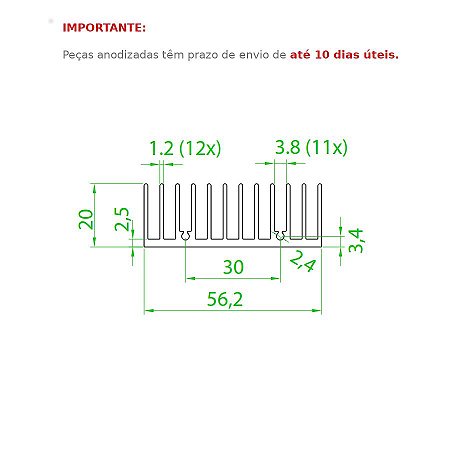 Dissipador de Calor modelo HS 5620