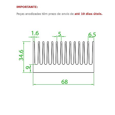 Dissipador de Calor modelo HS 6835