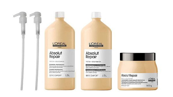 L'ORÉAL ABSOLUT REPAIR - Shampoo 1,5/ Cd 1,5/ Máscara 500g