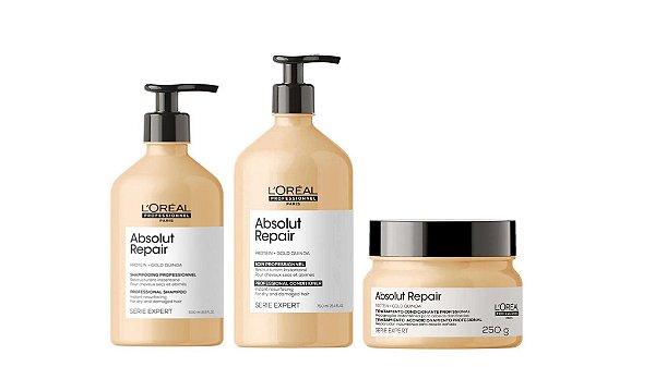L'ORÉAL ABSOLUT REPAIR-Shampoo 500/Condic 750/Máscara 250