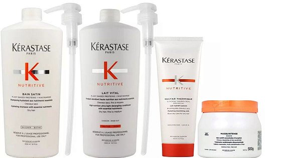 Kérastase Nutritive Shampoo Satin1L/Cond1L/Másc Fin500/Leave
