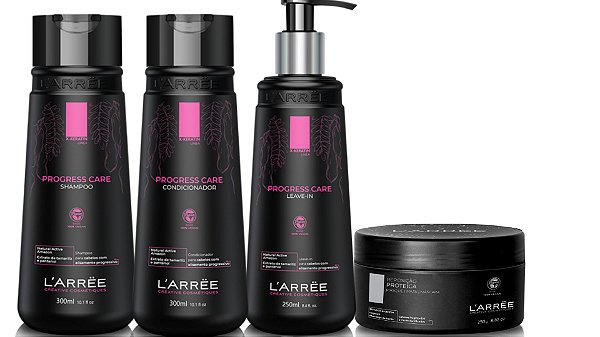 L'arrëe Progress Care Shampoo+Condicionador+Leave in+Máscara