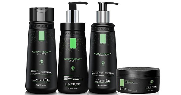 L'arrëe Curly Therapy Kit Shampoo+Leave-In+ActiveIn+Máscara