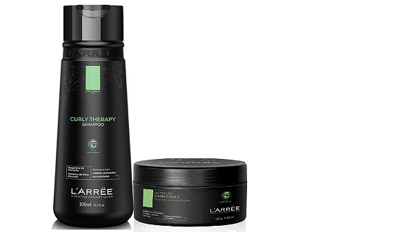 L'arrëe Curly Therapy Shampoo 300ml e Máscara Umectante 250g