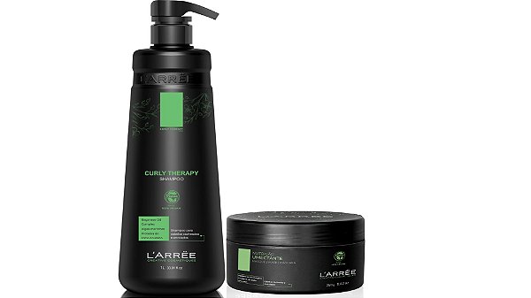 L'arrëe Curly Therapy Shampoo 1Litro e Máscara Umectante 250g