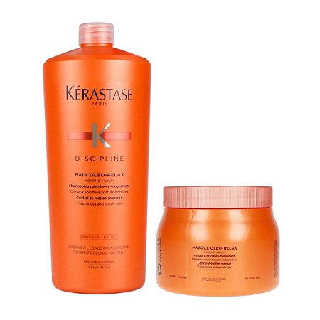 Kérastase Discipline Oléo-Relax Shampoo 1L + Máscara 500g