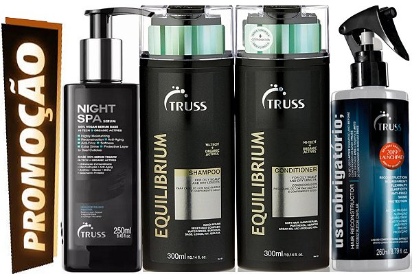 Truss Equilibrium Shampoo e Cond 300ml+Uso Obrigatório+Night