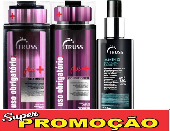 Truss Uso Obrigatório Plus+ Shampoo E Condicionador + Amino