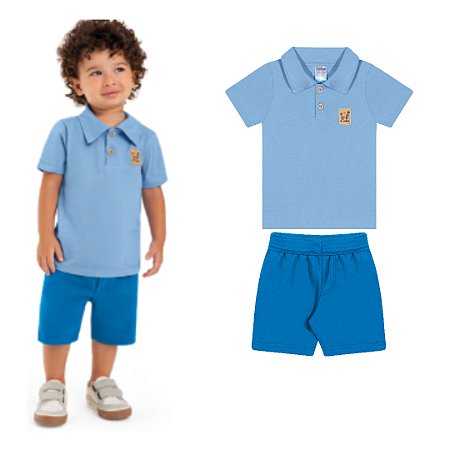 Fantoni Conjunto Infantil Menino Camiseta Gola Polo+Bermuda (80975)