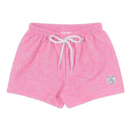 Fantoni Shorts Moletinho Ecologico Jeans Rosa Claro (30247)