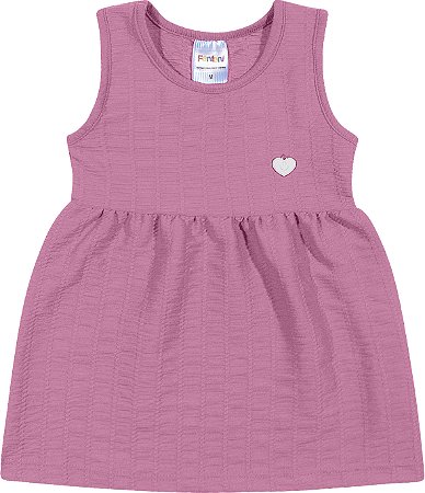 Fantoni Vestido Malha Anarruga Rosa Médio (30507)