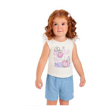 Fantoni Conjunto Blusa E Shorts Pink Goiaba (40743)