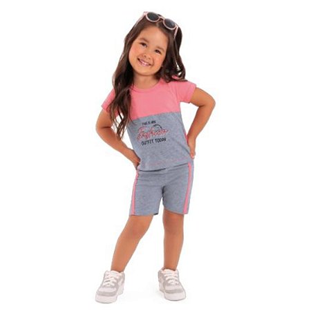 Fantoni Conj Blusa C/ Recorte E Shorts W-Coral Escuro(40846)