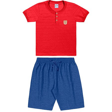 Fantoni  Camiseta Gola Portuguesa e Bermuda (10068-10080)