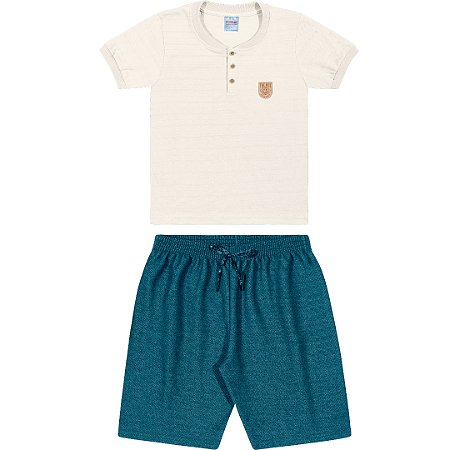 Fantoni  Camiseta Gola Portuguesa e Bermuda (10068-10080)