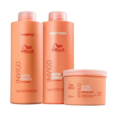 Wella Invigo Nutri-Enrich Sh 1L + Cd 1L + Máscara 500g