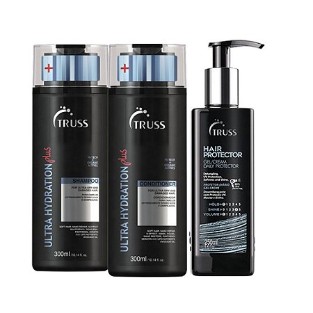 Truss Ultra Hydration Plus Sh 300ml + Cd 300ml + Hair Protector