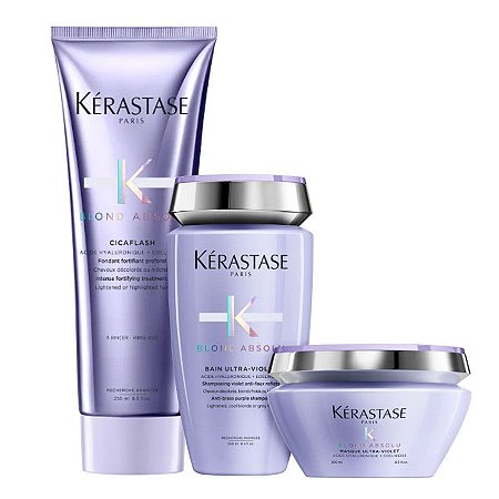 Kérastase Blond Absolu Ultra-Violet Sh 250ml + Cicaflash 250ml + Másc. 200g