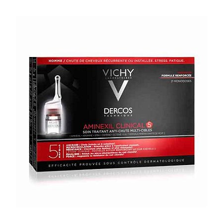 Vichy Dercos Aminexil Clinical 5 Homem Anti-Chute Ampolas 21x6ml