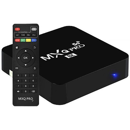 TV Box MXQ PRO 5G 8K Wi-Fi com 128GB + 8GB RAM Bivolt - Preto