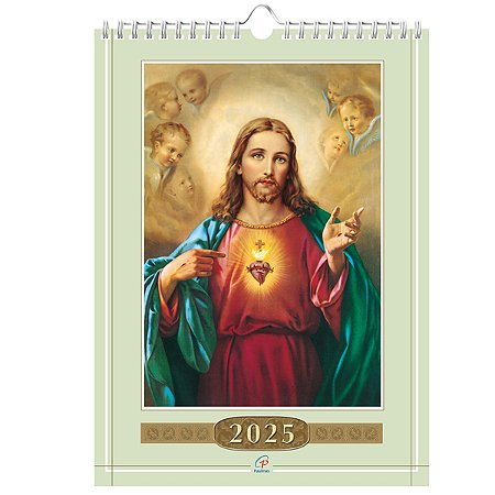 Calendário de parede 2025 - Sagrado Coração de Jesus