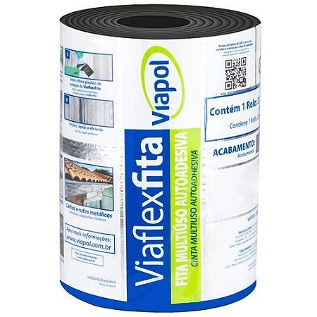 Fita Autoadesiva Aluminizada Viaflex Fita Pro (20 Cm X 10 M) - Viapol